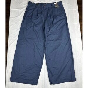 NEW Levi's Women High Rise Pleated Trousers Size 34x30 Blue A4692 Retro 80's 90s